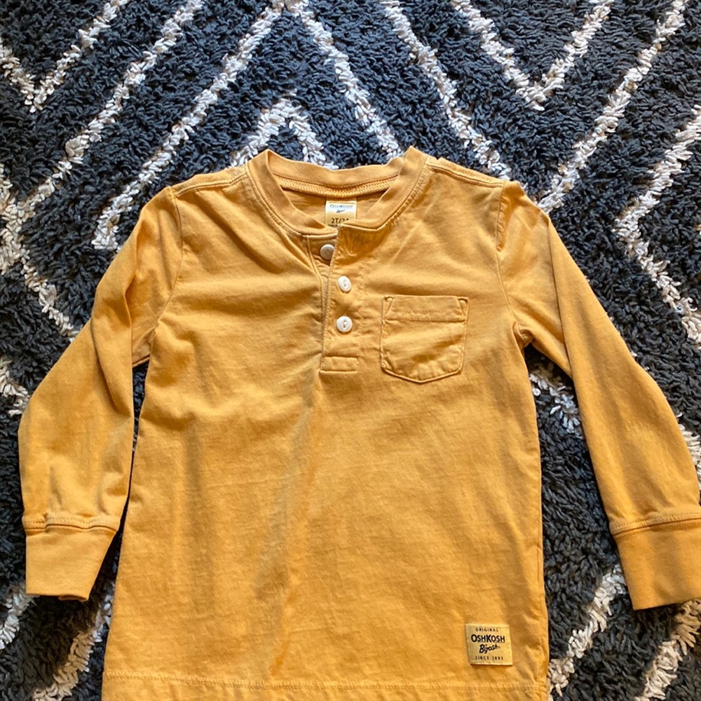 OshKosh B’gosh mustard yellow 2T long sleeve shirt